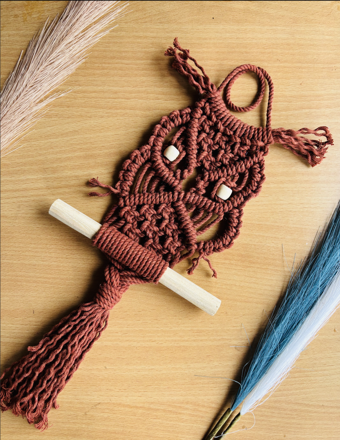 Macrame Mystic Owl Wall Hanging