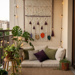 Macrame Leaf & Tassel Wall Hanging