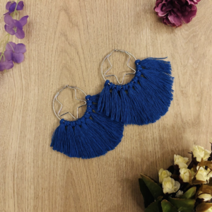 Handmade Macrame Star Earrings