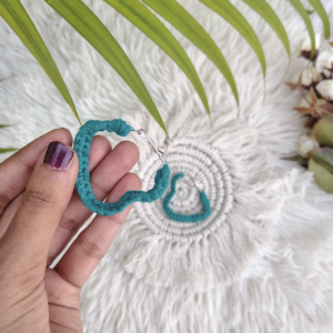 Handmade Macrame Heart Earrings