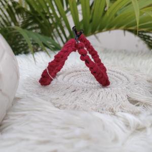 Handmade Macrame Boho Earrings - Red