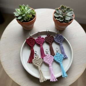Macrame Keychain - Heart